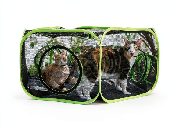 HEYHOME Small Animal Playpen Mesh Design Portable-2