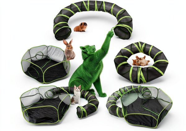 HEYHOME Small Animal Playpen Mesh Design Portable-5
