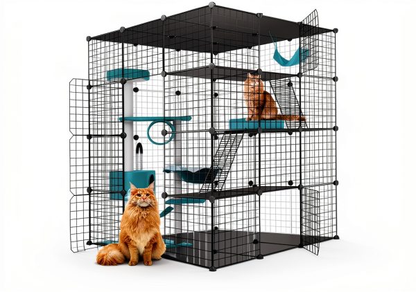 Cucurbita Cat Cage Large DIY Playpen Safe Sturdy Enclosure-1