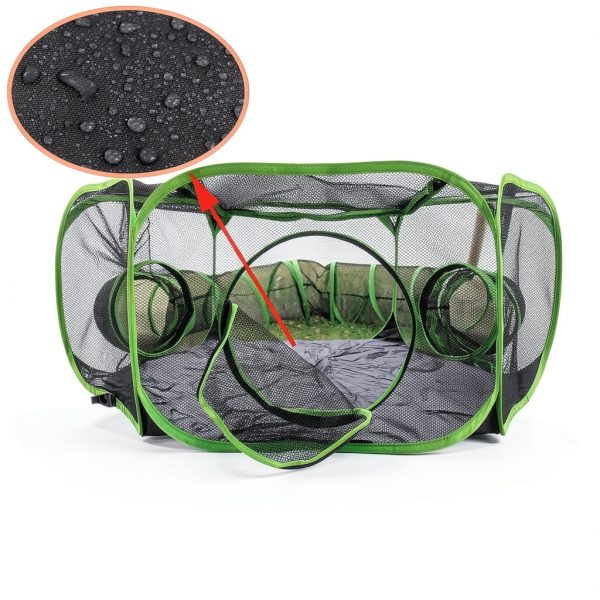 HEYHOME Small Animal Playpen Mesh Design Portable-4