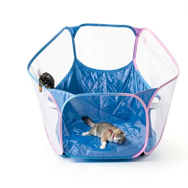 Kathson Transparent Breathable Small Animal Playpen Pet-6