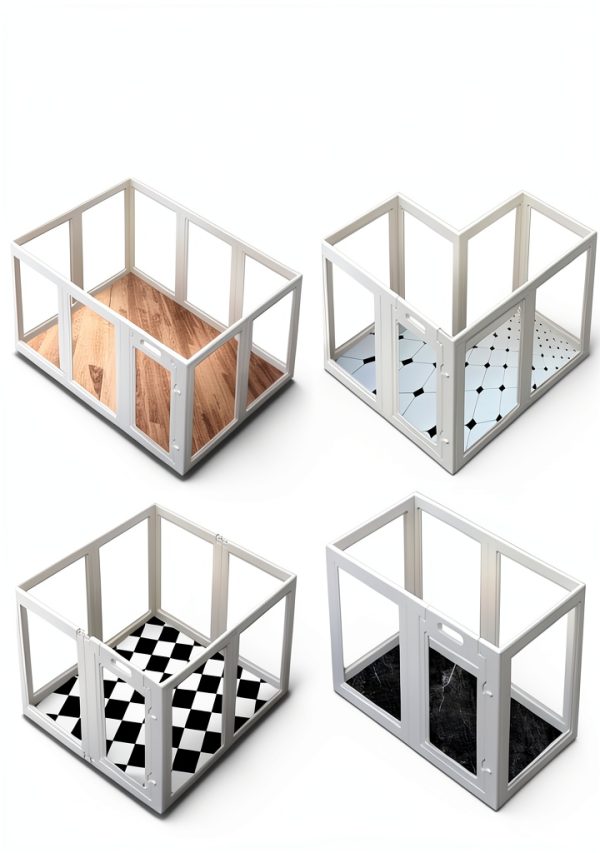 Dog Playpen SPOODOR Transparent Acrylic Design-3