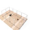 HOMICKER Transparent Pet Playpen Adjustable-1