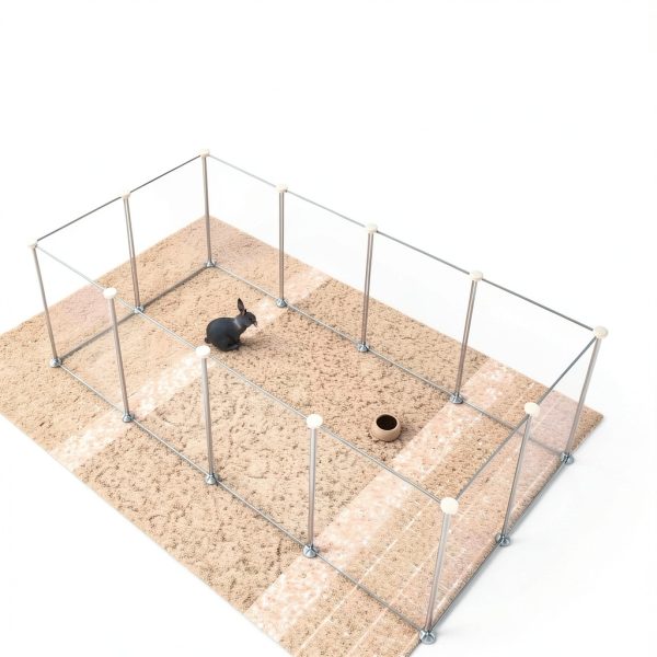 HOMICKER Transparent Pet Playpen Adjustable-1