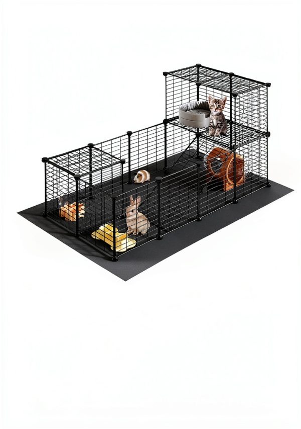 HOOBRO Small Animal Playpen Mesh Metal 57x31x23-8