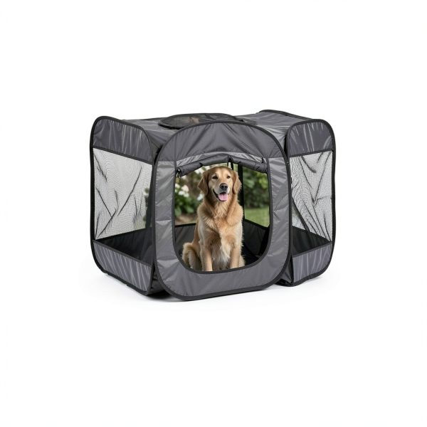 PetWise Portable Dog Playpen Breathable Mesh Walls-8