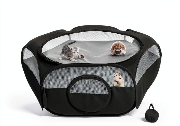 Deapeey Small Animal Playpen Durable Portable Double Covers-0
