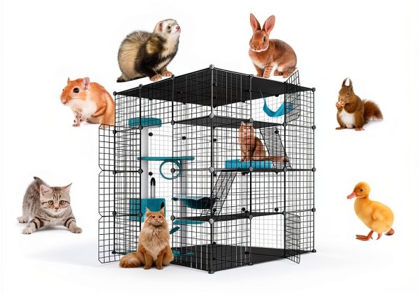 Cucurbita Cat Cage Large DIY Playpen Safe Sturdy Enclosure-2