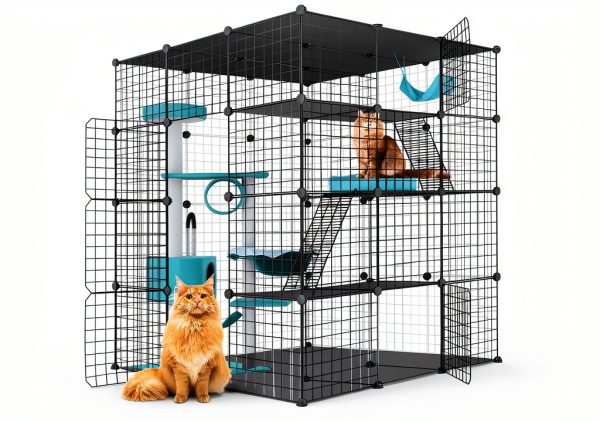 Cucurbita Cat Cage Large DIY Playpen Safe Sturdy Enclosure-0
