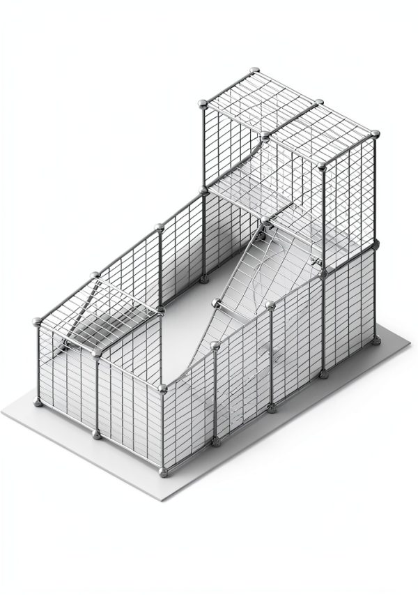 HOOBRO Small Animal Playpen Mesh Metal 57x31x23-6