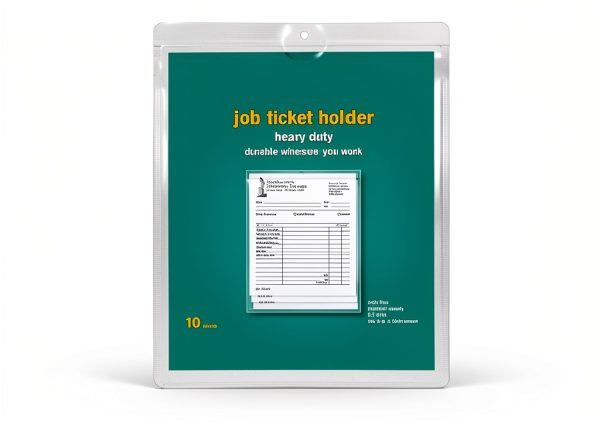 Job Ticket Holders Clear Vinyl 9x12 Office Supplies-2