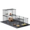 HOOBRO Small Animal Playpen Mesh Metal 57x31x23-3