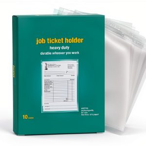 Job Ticket Holders Clear Vinyl 9x12 Office Supplies-0
