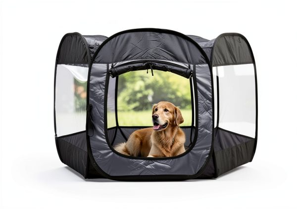 PetWise Portable Dog Playpen Breathable Mesh Walls-6
