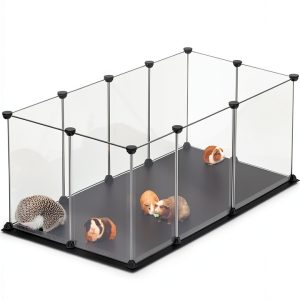FunHola Small Pet Playpen Plastic Enclosure Waterproof Floor-0