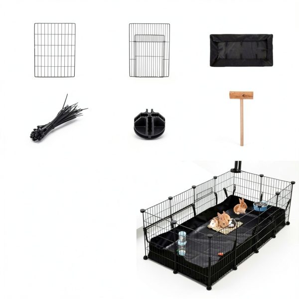 PullCrease Small Animal Playpen Coated Steel Waterproof-3