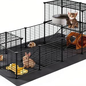 HOOBRO Small Animal Playpen Mesh Metal 57x31x23-0