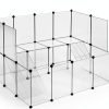 SONGMICS Pet Playpen Transparent Panels Small Animal Cage-0