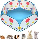 HL Pet Playpen Small Animal Exercise Fence Red Blue-0