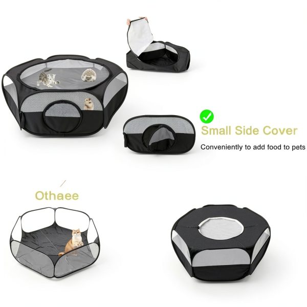 Deapeey Small Animal Playpen Durable Portable Double Covers-2