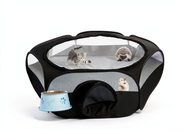 Deapeey Small Animal Playpen Durable Portable Double Covers-3
