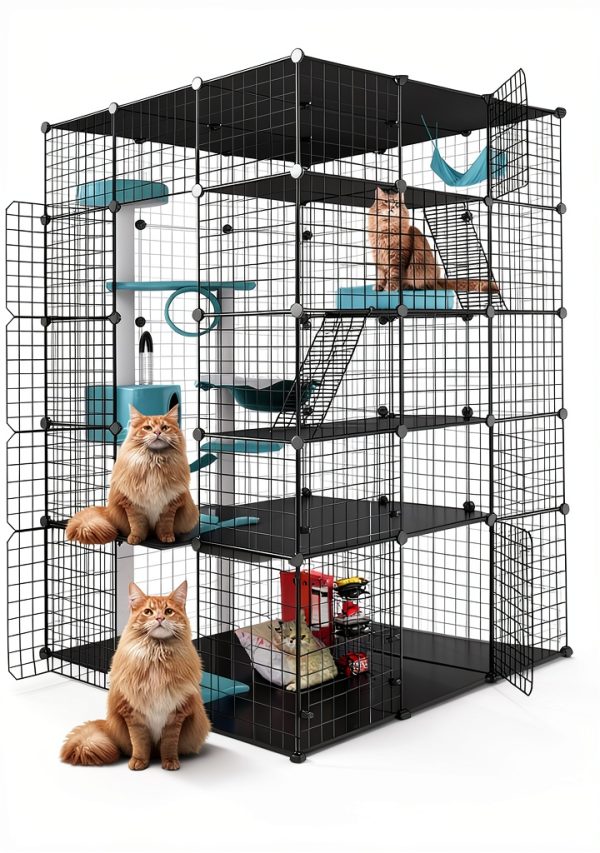 Cucurbita Cat Cage Large DIY Playpen Safe Sturdy Enclosure-5