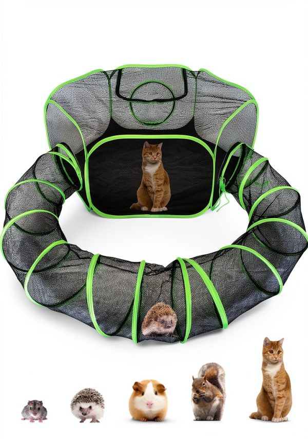 HEYHOME Small Animal Playpen Mesh Design Portable-0