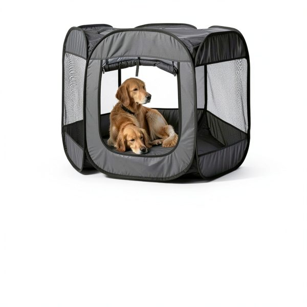 PetWise Portable Dog Playpen Breathable Mesh Walls-4