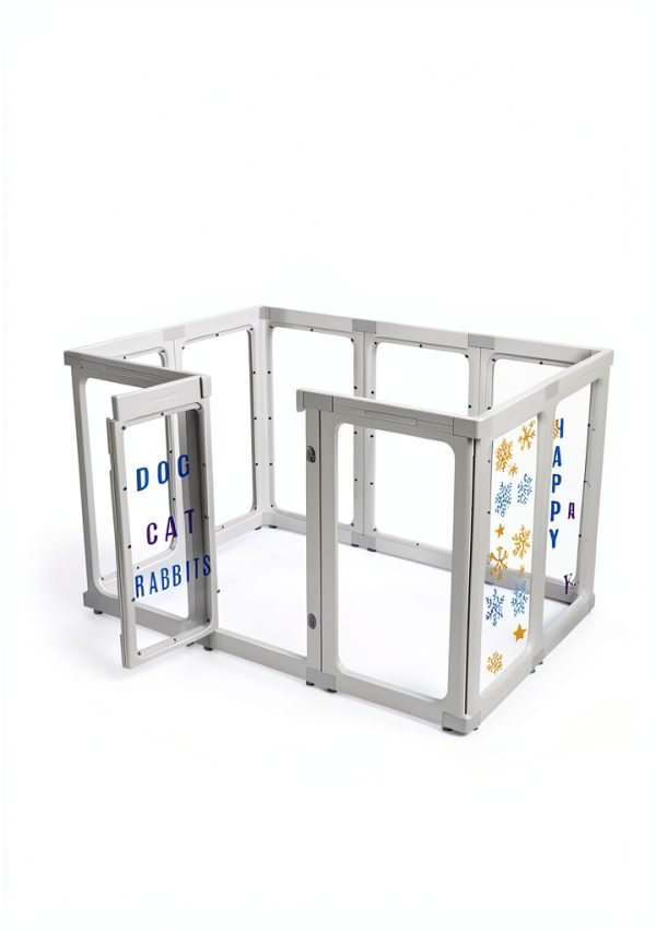 Dog Playpen SPOODOR Transparent Acrylic Design-1