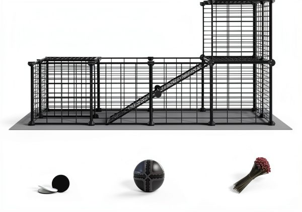 HOOBRO Small Animal Playpen Mesh Metal 57x31x23-1