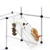 SONGMICS Pet Playpen Transparent Panels Small Animal Cage-7