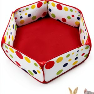 HL Pet Playpen Small Animal Exercise Fence Red Blue-0