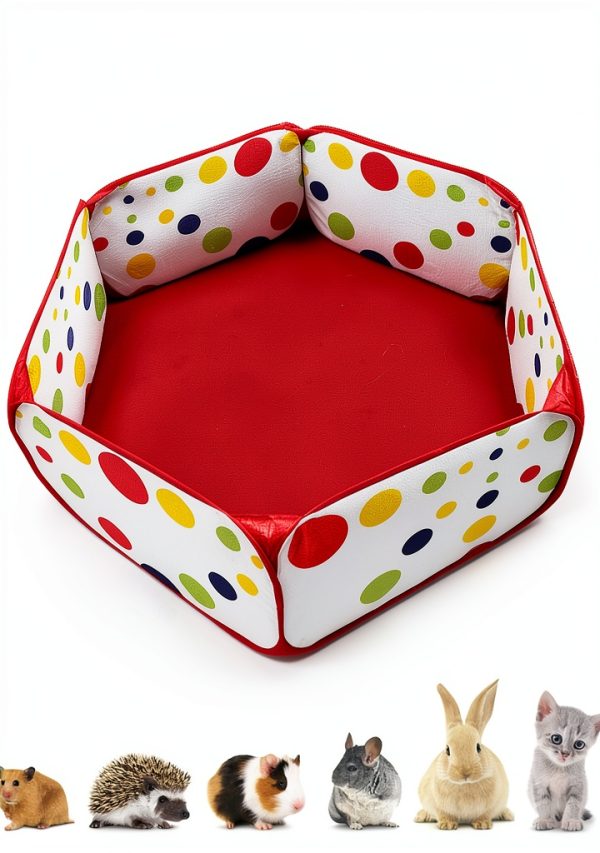 HL Pet Playpen Small Animal Exercise Fence Red Blue-0