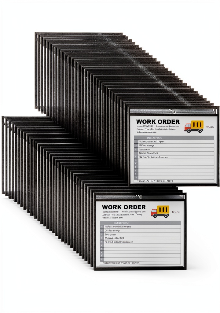 Yunsailing dry erase sleeves mounted on a warehouse pegboard