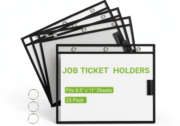 Vinyl Job Ticket Holder suituts Horizontal Rings-4
