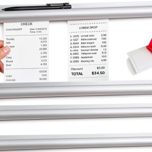BOHUIZ Silver Restaurant Ticket Holder Organizer-0