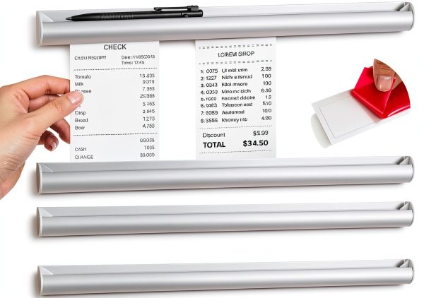 BOHUIZ Silver Restaurant Ticket Holder Organizer-0