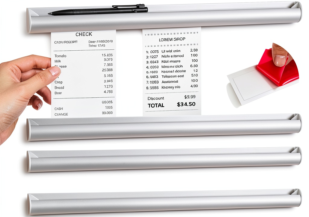 BOHUIZ Silver Restaurant Ticket Holder Organizer on a kitchen wall