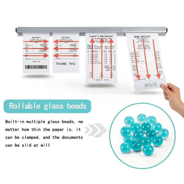 Irenare Aluminum Desk Receipt Holder Office Product-4