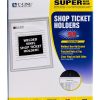C-Line Top Opening Vinyl Job Ticket Holder 8.5 x 11 Clear-2