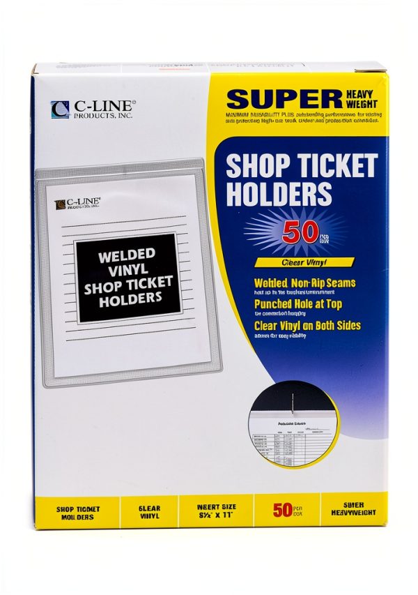 C-Line Top Opening Vinyl Job Ticket Holder 8.5 x 11 Clear-2