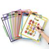 Dry Erase Job Ticket Holders LONGKEY 10x14 Inch 20 Pack Colors-6
