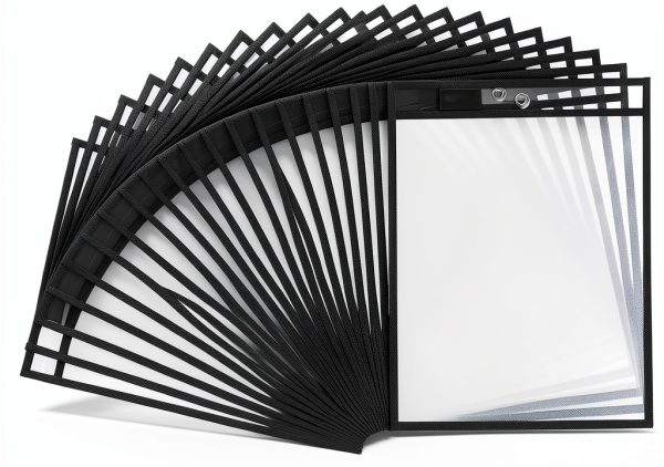 Dry Erase Pocket 20 Pack Clear Plastic Tamaki TK2025101402 10x14 Inch-0