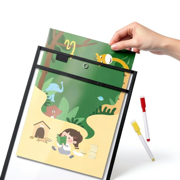 Dry Erase Pocket Ufmarine B6812 Black 10x13 Inch 6-Pack-7
