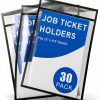 Viehatta Job Ticket Holders Plastic Sheet Protectors 30 Pack 8.5x11-0