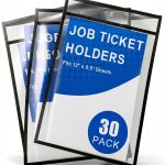 Viehatta Job Ticket Holders Plastic Sheet Protectors 30 Pack 8.5x11-0