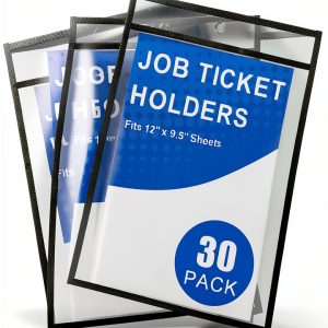 Viehatta Job Ticket Holders Plastic Sheet Protectors 30 Pack 8.5x11-0