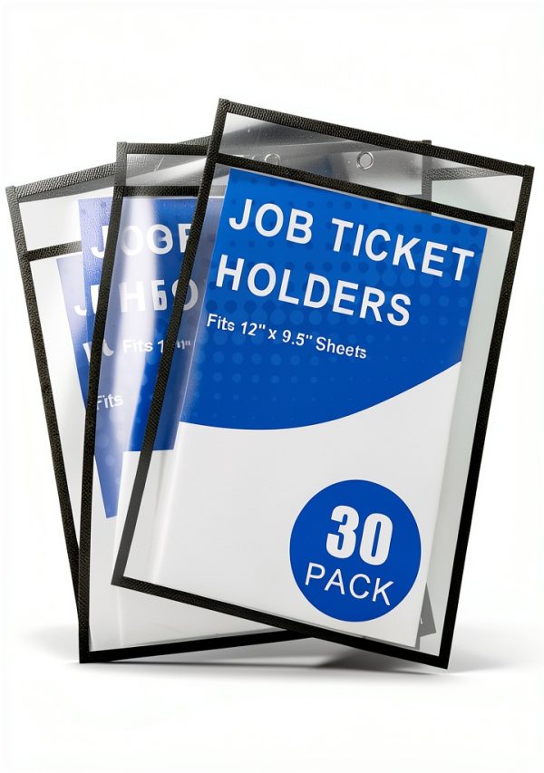 Viehatta Job Ticket Holders Plastic Sheet Protectors 30 Pack 8.5x11-0