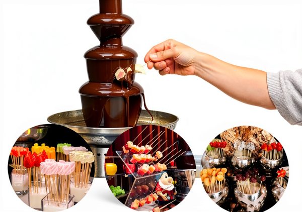 Chocolate Fountain INTBUYING 4‑Tier Stainless Steel Commercial 6.6 lb-6