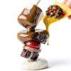 OVENTE 3 Tier Chocolate Fondue Fountain Machine, Stainless Steel Electric Mini Choco Warmer for Parties, Melts Cheese, Liqueurs, Dip Strawberries, Apple Wedges, Vegetables, Candy and More, Red CFS73R-3